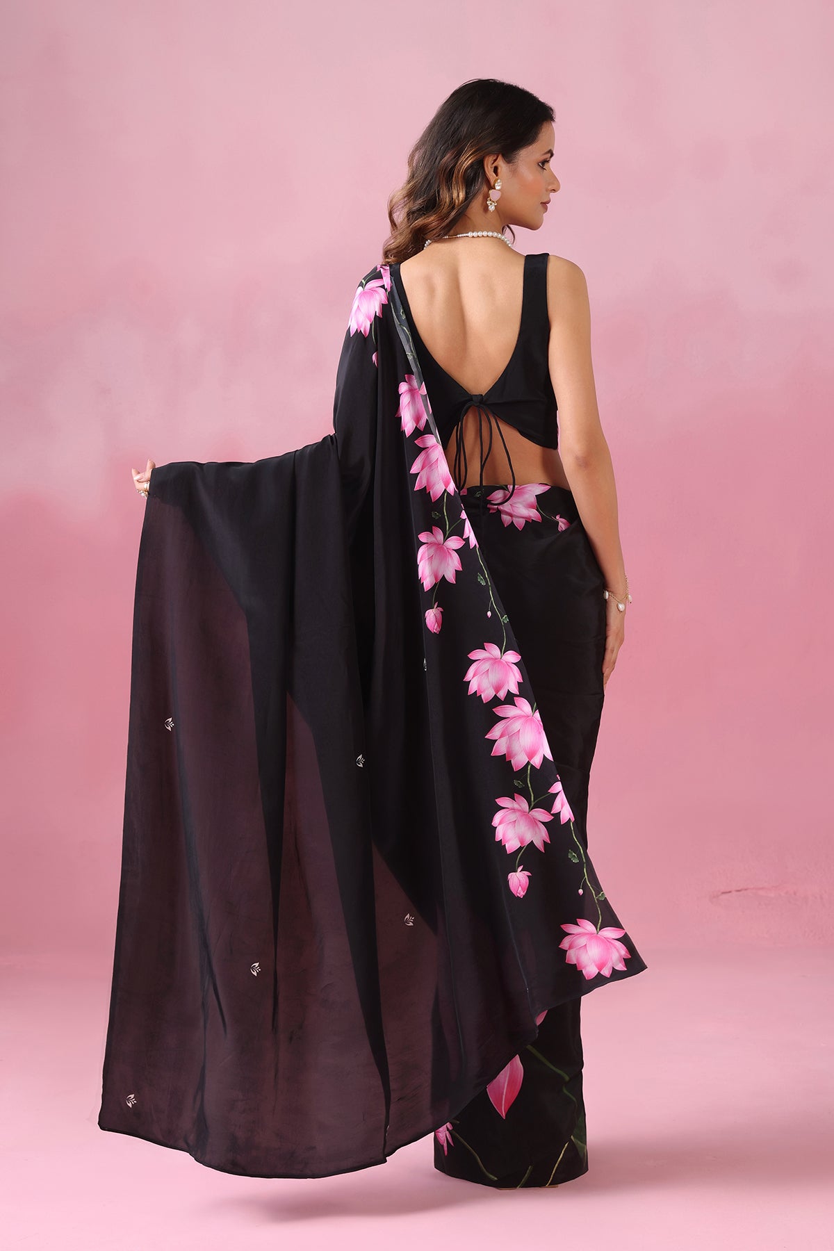 Kamalraas- Black Saree with Classic Pichwai Prints