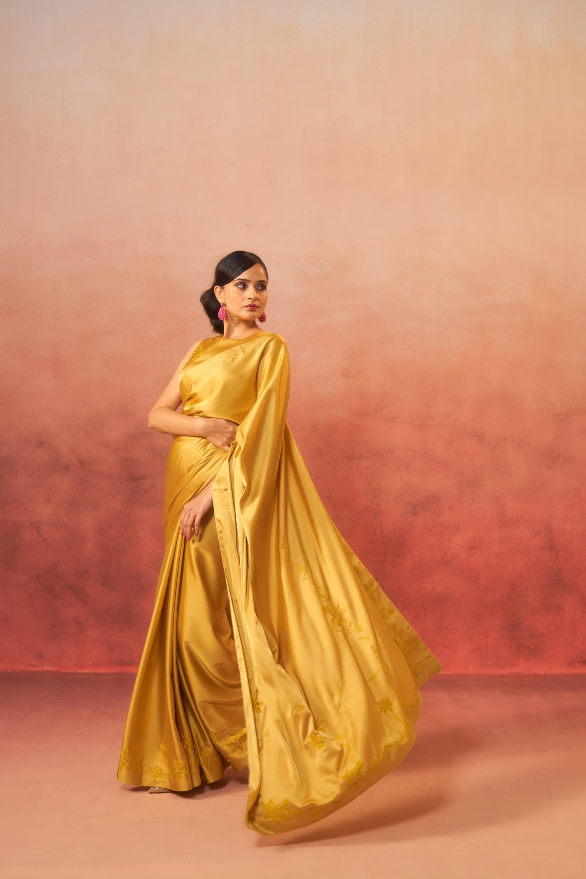 Zariya – Mustard Hand-Embroidered Beauty