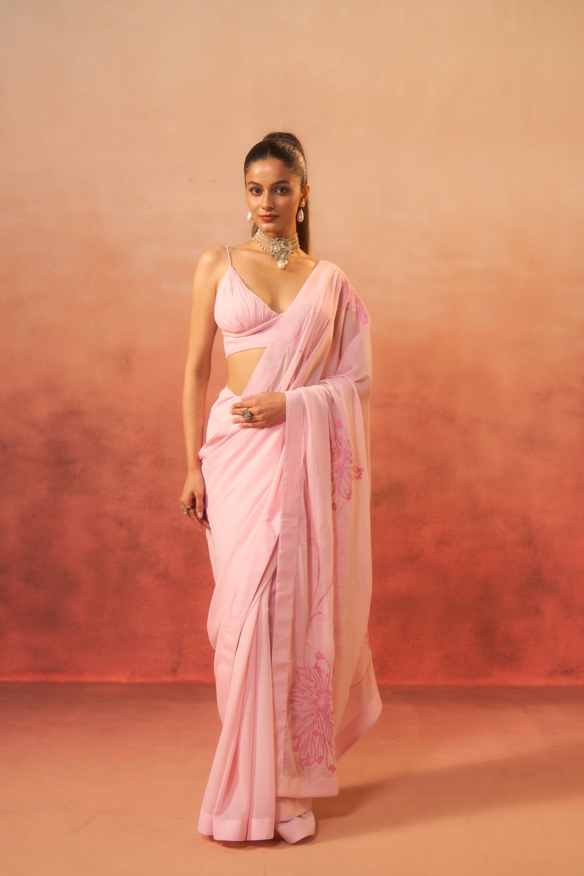 Gulabi Noor – Grace in Baby Pink Embroidery