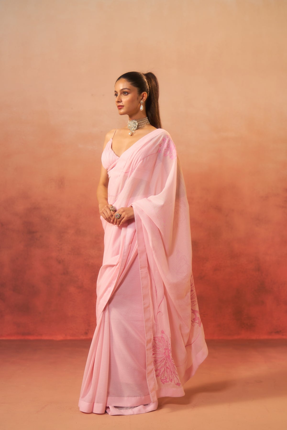 Gulabi Noor – Grace in Baby Pink Embroidery