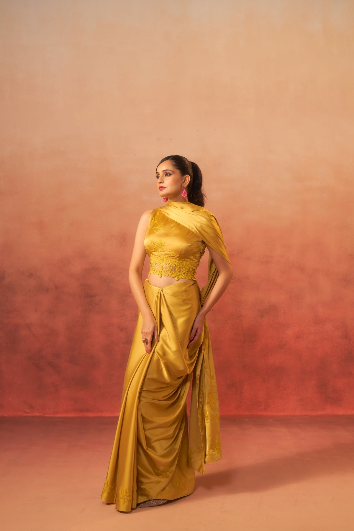 Zariya – Mustard Hand-Embroidered Beauty
