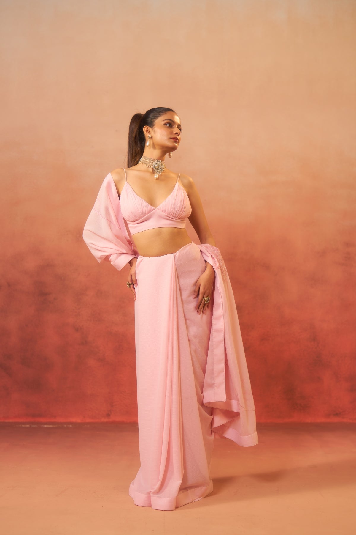 Gulabi Noor – Grace in Baby Pink Embroidery