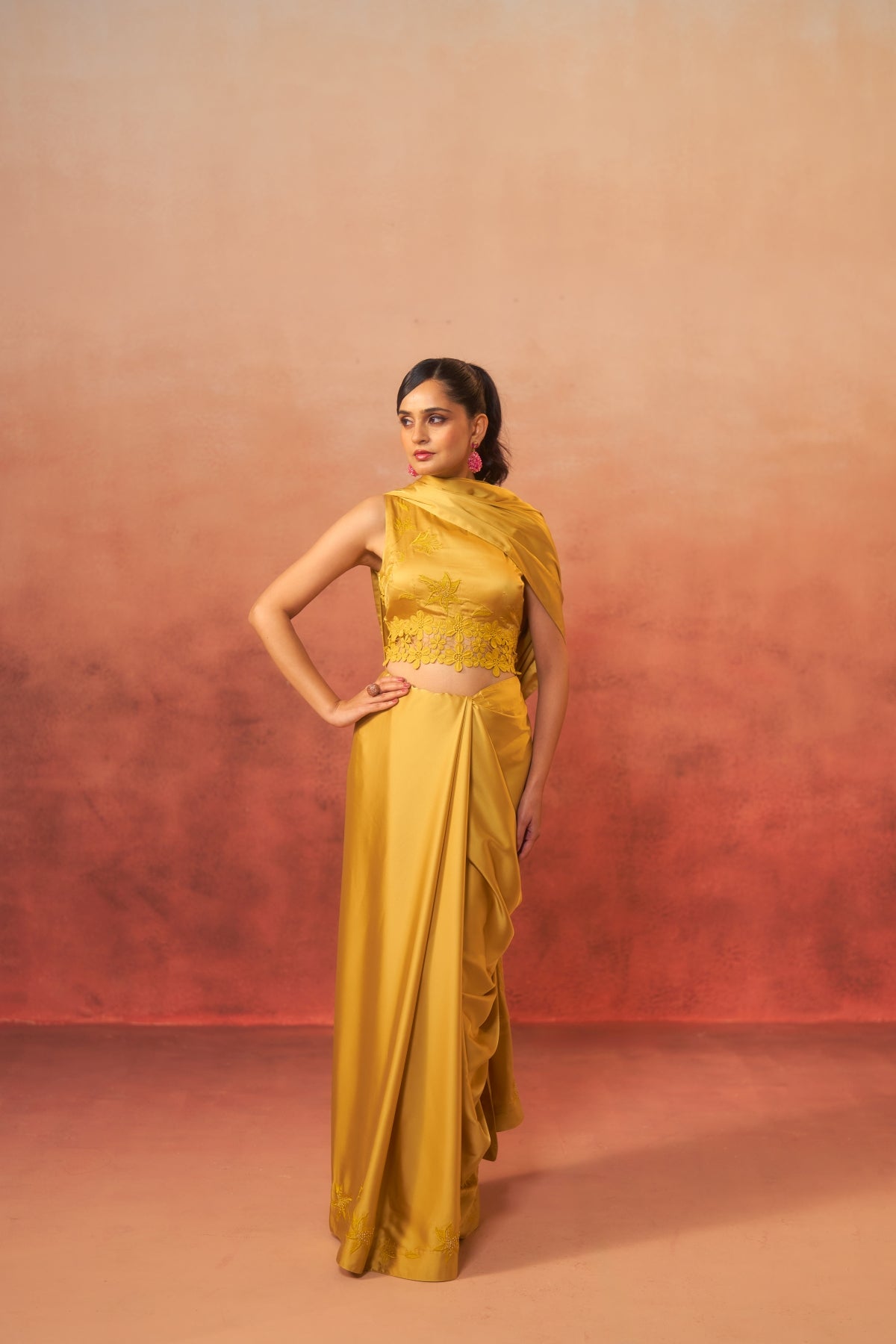 Zariya – Mustard Hand-Embroidered Beauty