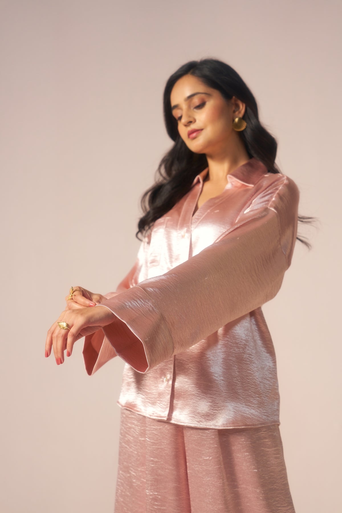 Noor-e-Satin – Shimmer Satin Coord Set of Grace