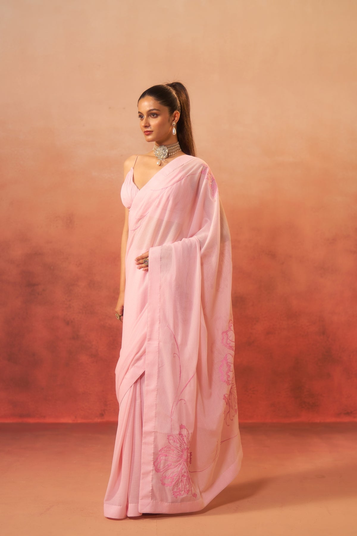 Gulabi Noor – Grace in Baby Pink Embroidery