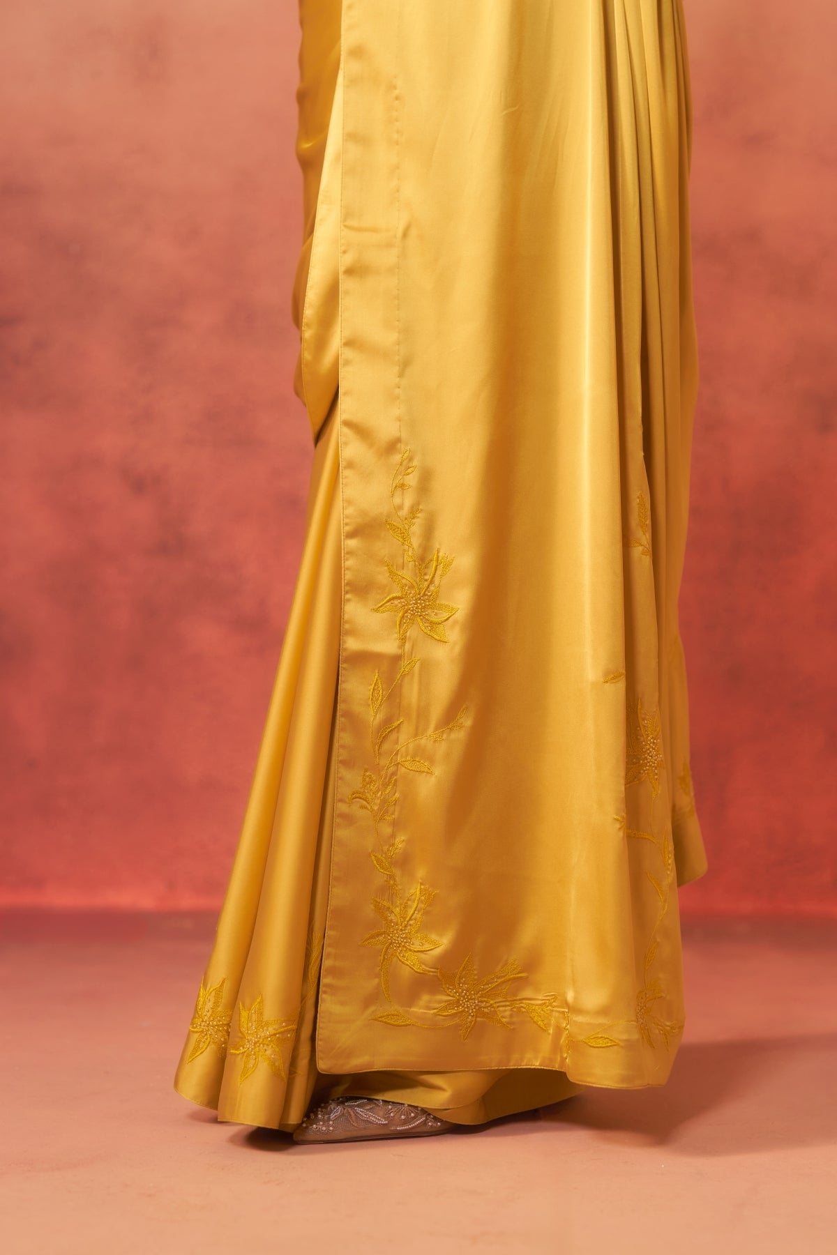 Zariya – Mustard Hand-Embroidered Beauty