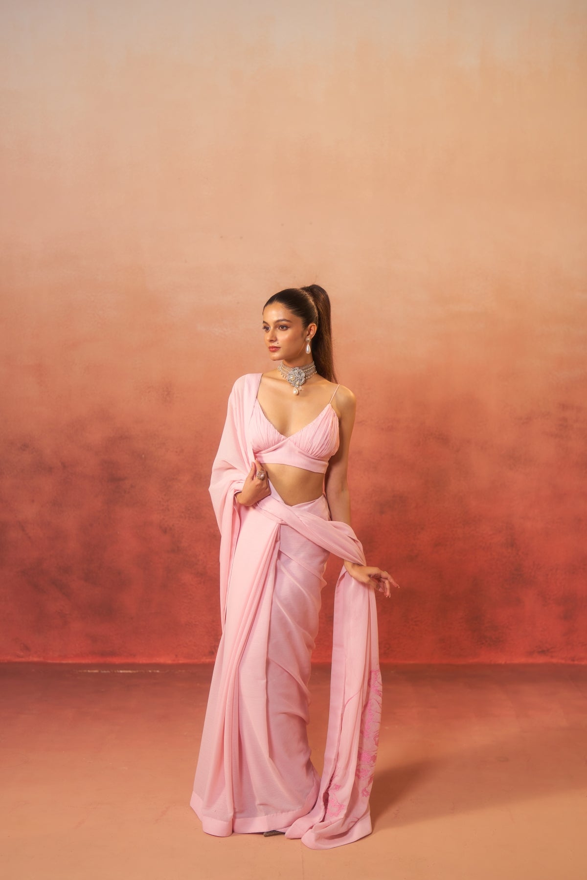 Gulabi Noor – Grace in Baby Pink Embroidery