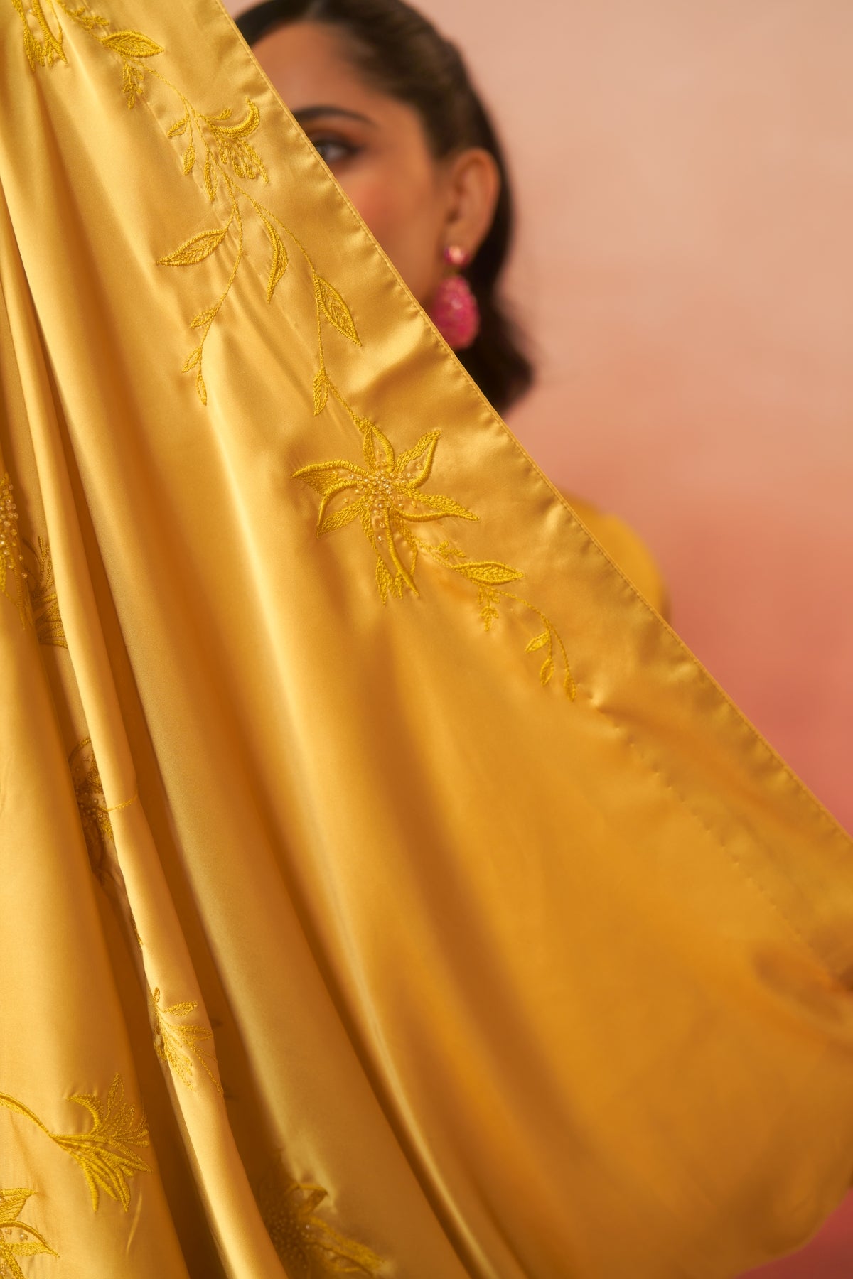 Zariya – Mustard Hand-Embroidered Beauty