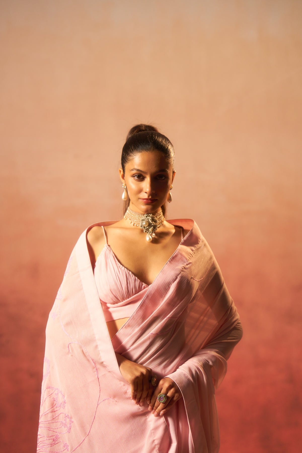 Gulabi Noor – Grace in Baby Pink Embroidery