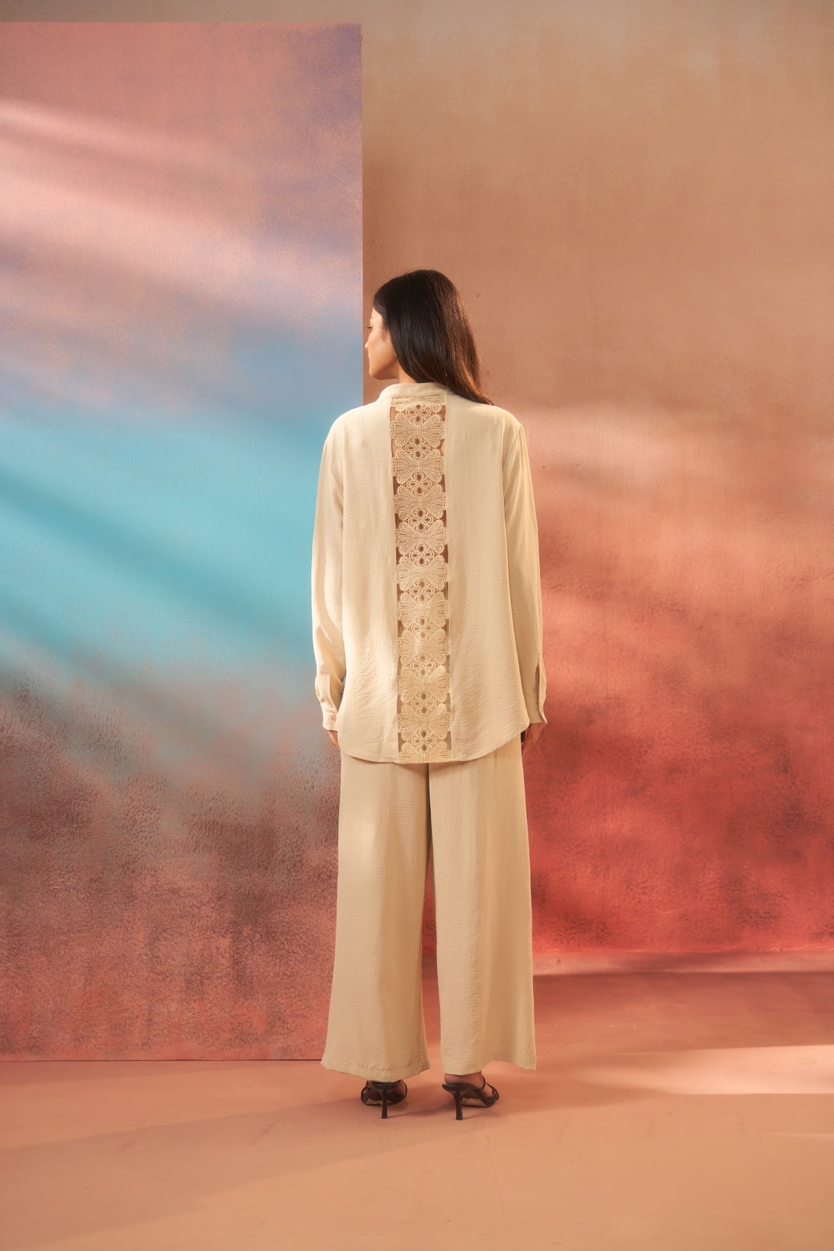 Sand Dusk – Beige Coord Set with Buttons