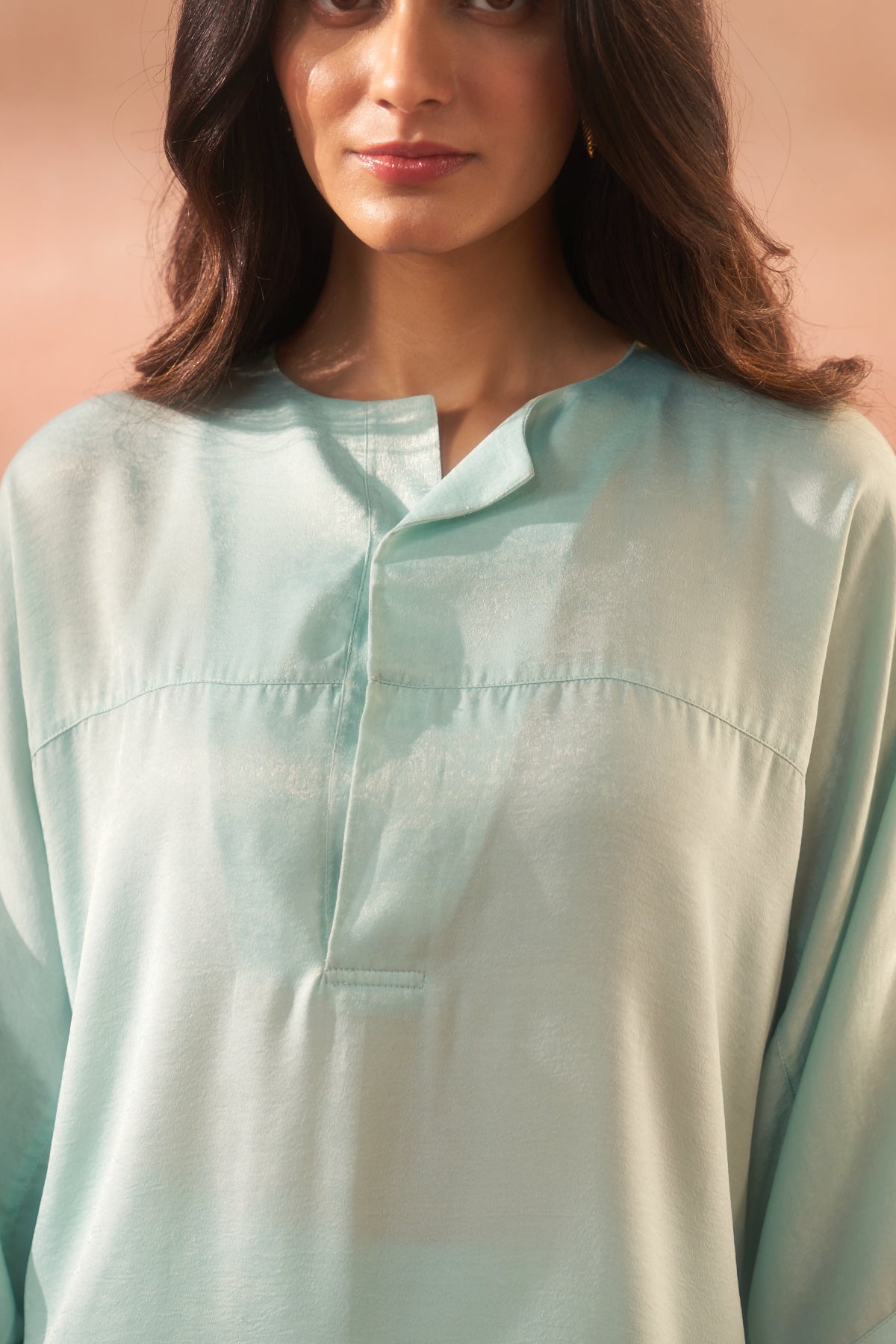 Verde Breeze (Cyan Green Cordset – Slit Pants)