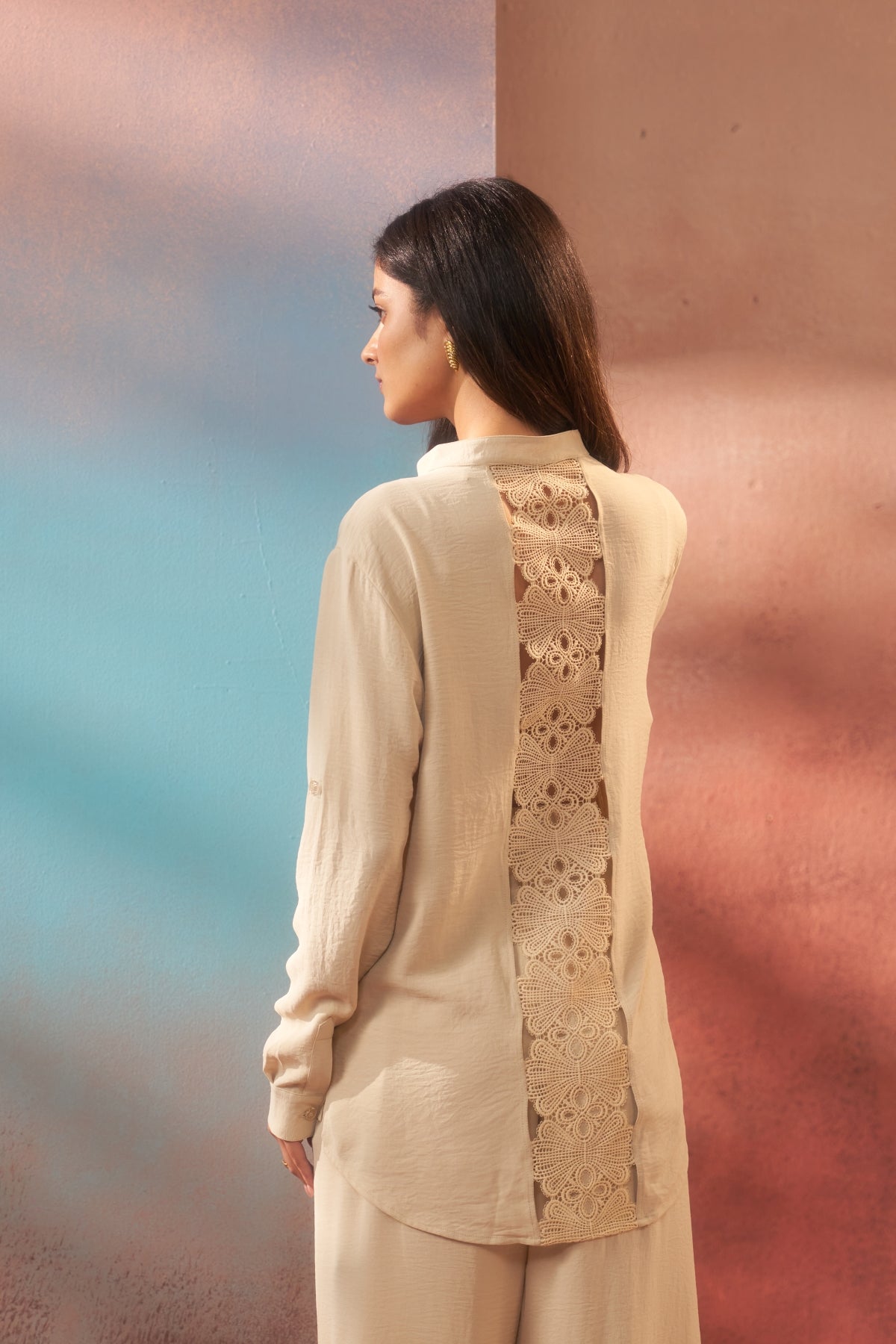 Sand Dusk – Beige Coord Set with Buttons