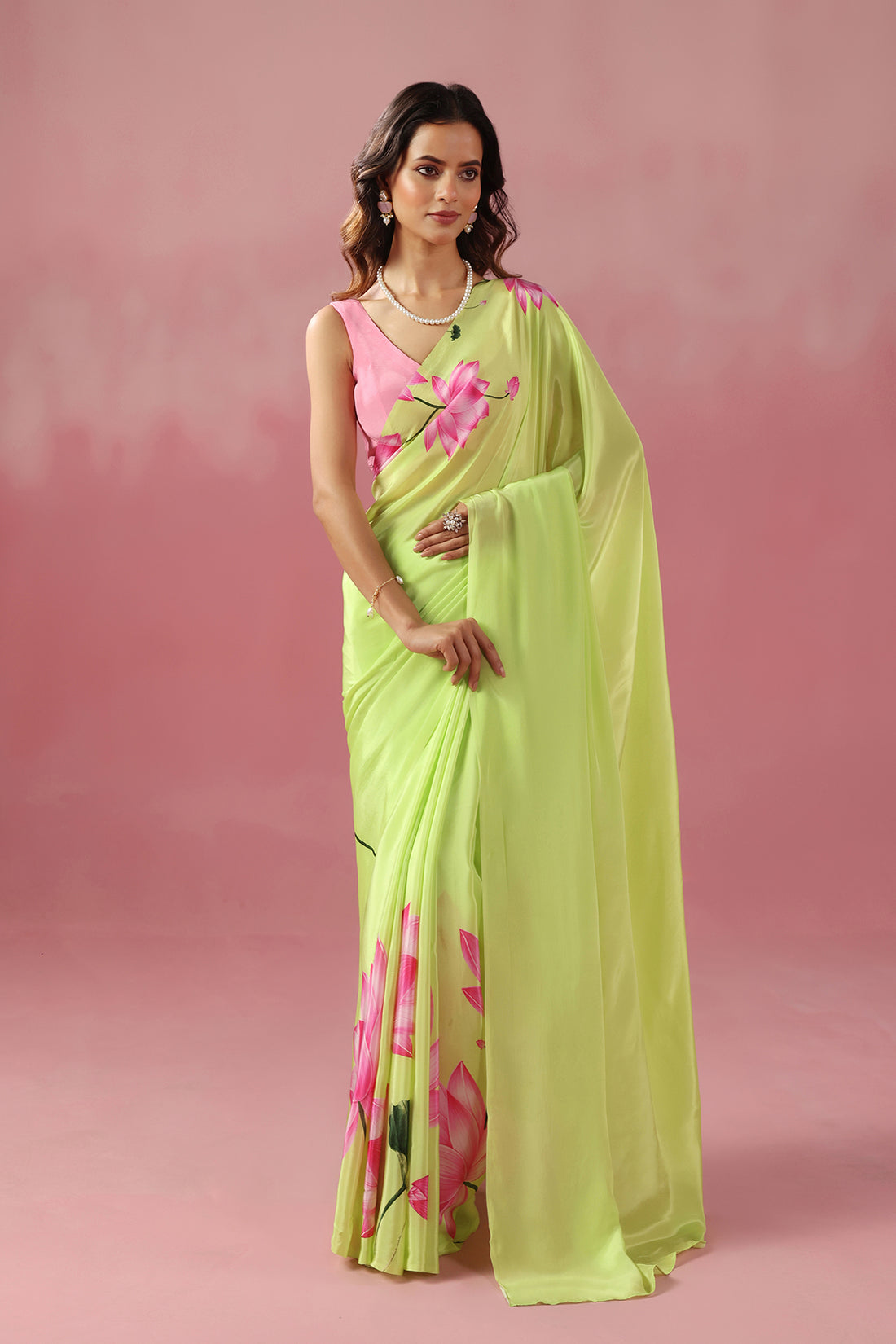 Kamalika - Green Saree with Classic Pichwai Prints