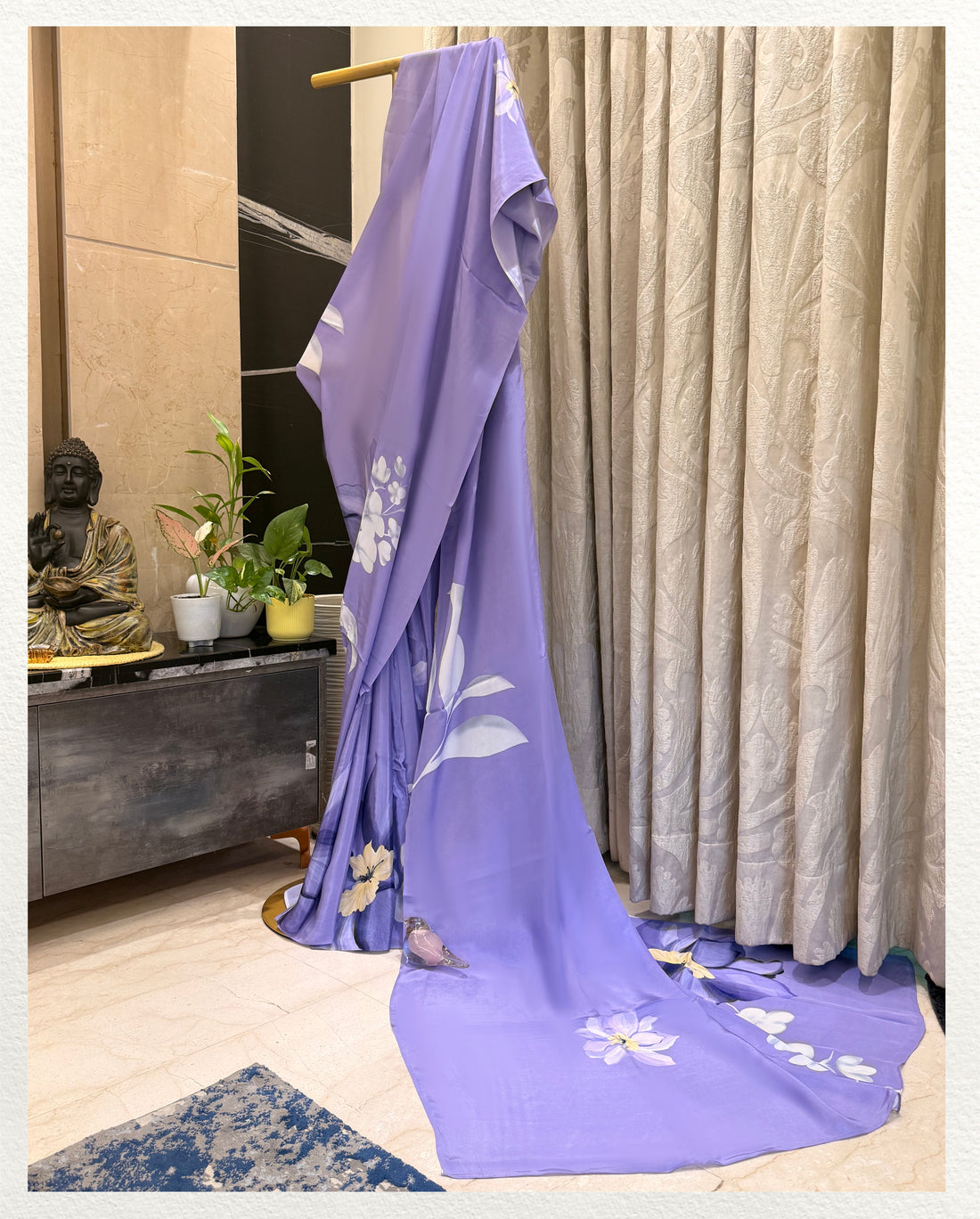 Sheetal – Elegant Floral Printed Saree | Pure Crepe