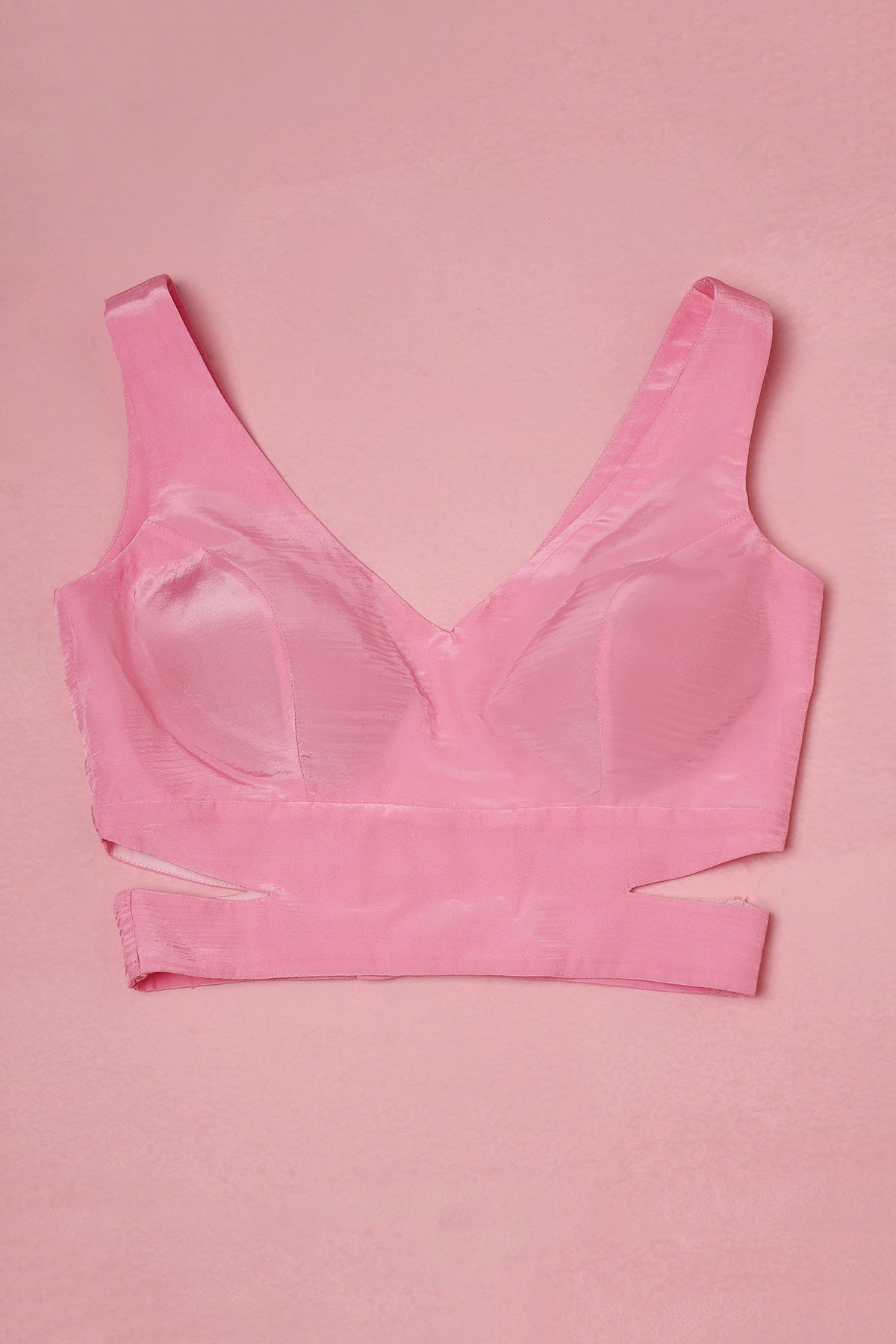 Pankh- Soft Pink Elegance with Delicate Floral Borders