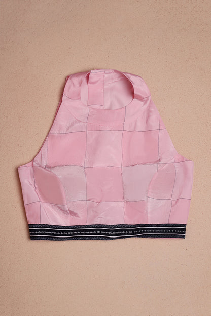 Gulraas – Pink Drape Adorned with Kalamkari Motifs