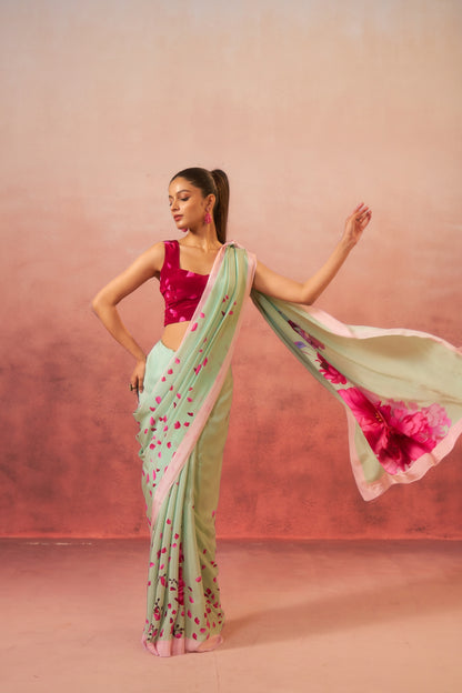 Gulbagh – Garden of Grace in Green &amp; Pink
