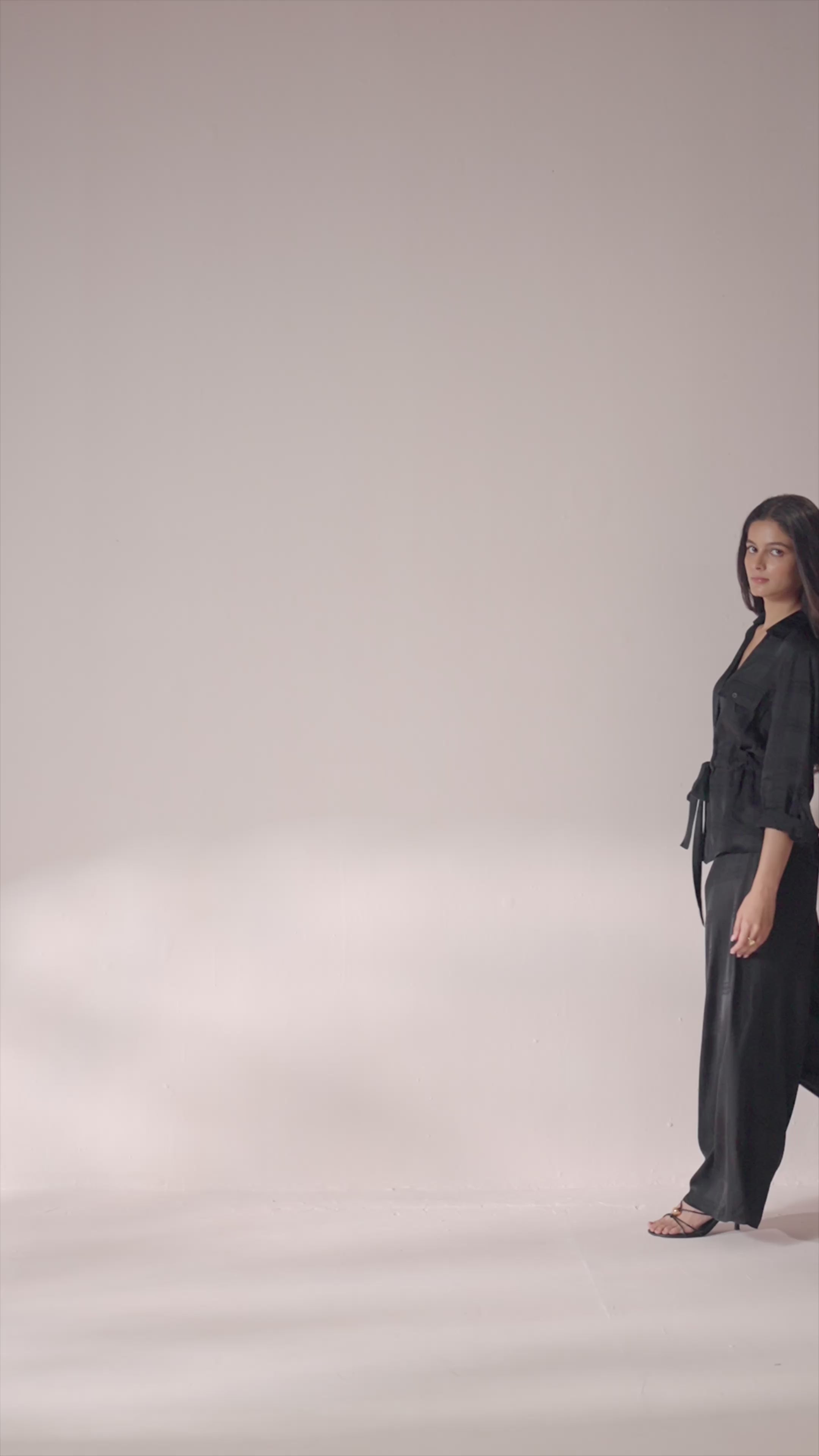 Kaala Luxe – Black Premium Coord Set with Wrap Sleeves